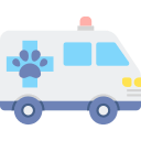 Image: Flaticon Ambulance vehicle with pet paw on the front