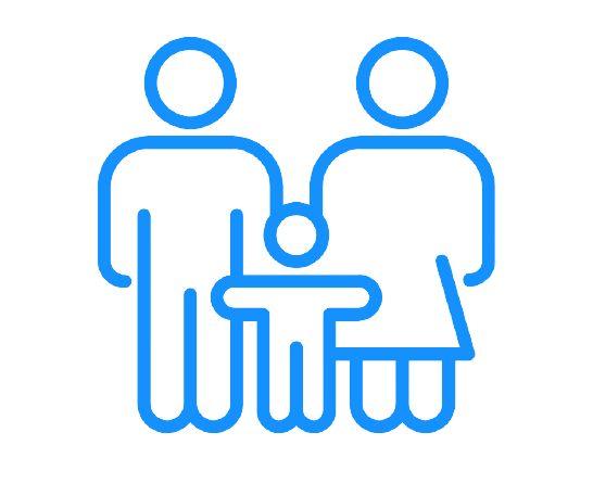 Family blue graphic